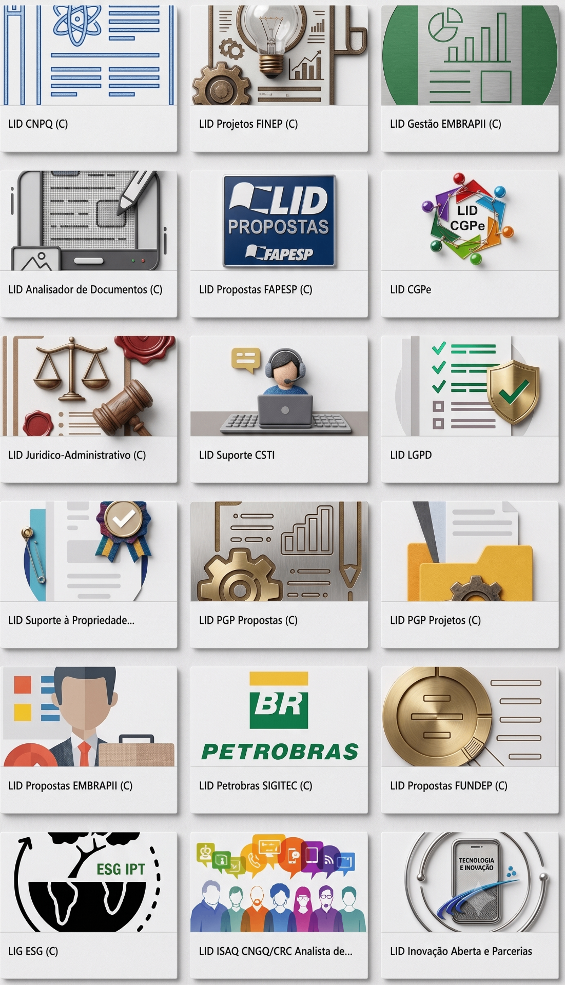 Catálogo consolidado de 34 agentes e assistentes especializados — parte 1.