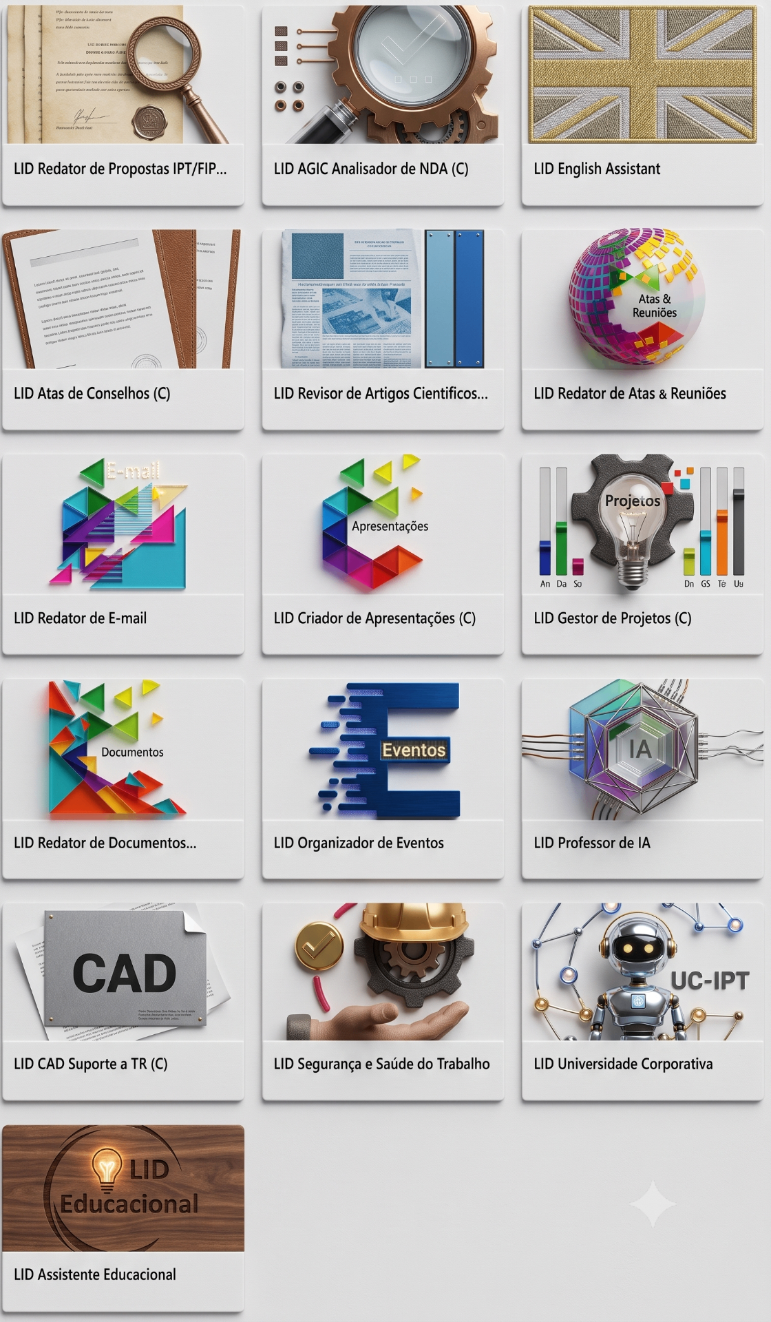 Catálogo consolidado de 34 agentes e assistentes especializados — parte 2.